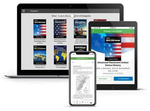 Examples of application on a laptop, tablet, and phone.
