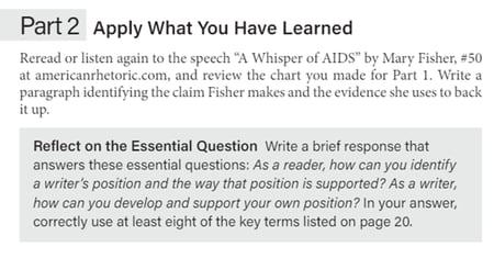 Advanced Placement English Language Apply What You Have Learned page example