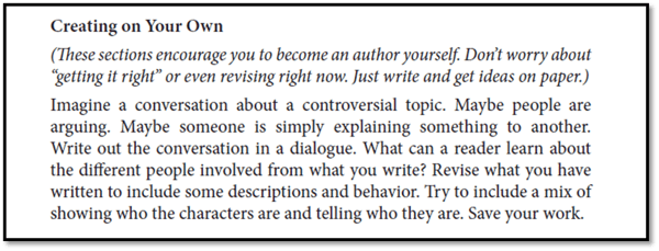 Advanced Placement English Literature Creating on Your Own section example