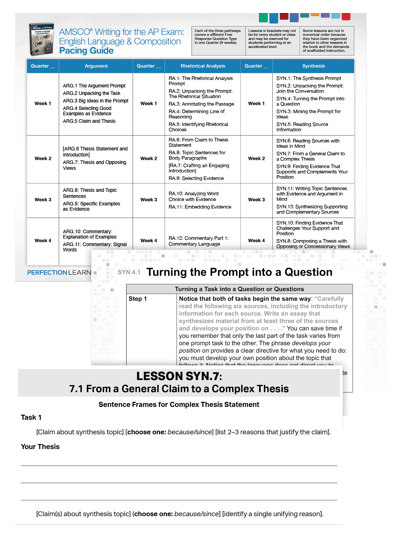 AMSCO Writing for the Advanced Placement Exam teacher resources image
