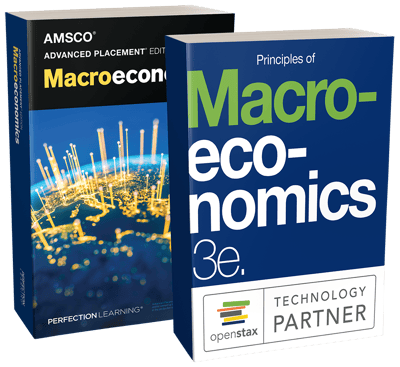 Advanced Placement Macroeconomics AMSCO and OpenStax covers