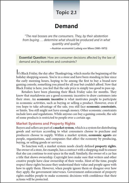 Advanced Placement Microeconomics Readability sample page