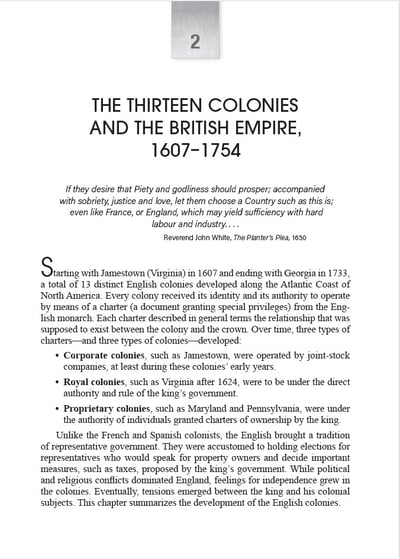 Advanced Placement United States History Classic Edition Readability sample page
