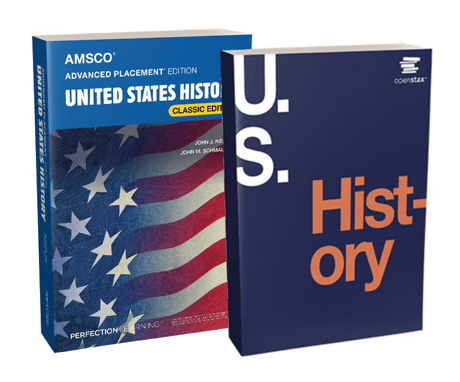 Advanced Placement United States History Classic Edition and OpenStax covers