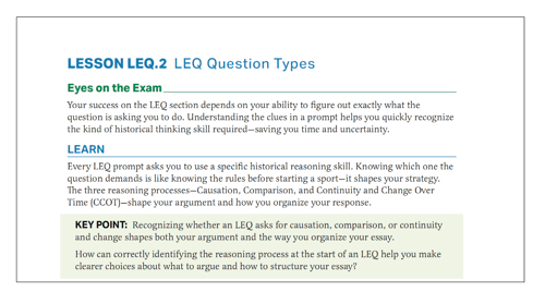 Screenshot preview of Lesson LEQ.2