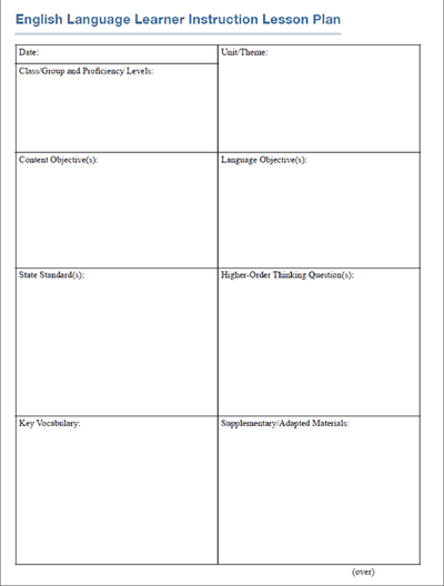 Basic Drama Projects ELL Activity Graphic Organizer Lesson Plan image