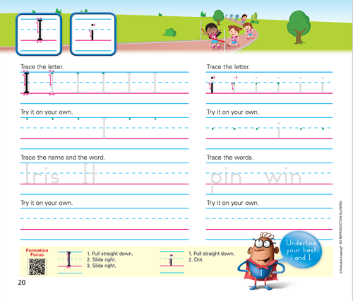 Benson Handwriting Lesson sample image