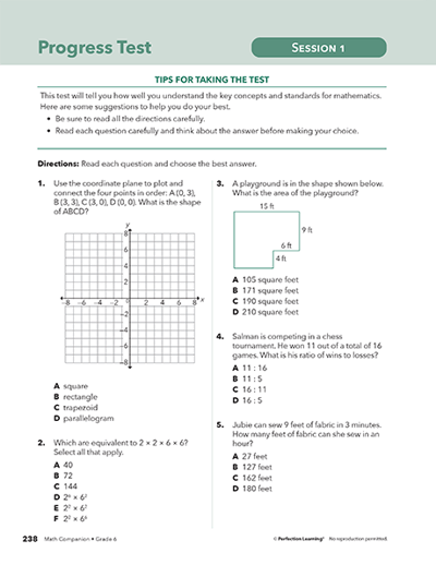 Math Companion Progress Test