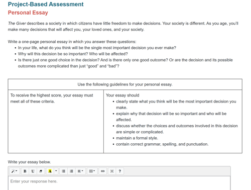 Connections: English Language Arts Project-Based Assessment image