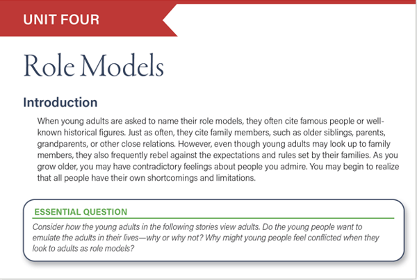 Connections Literature: Middle School role models image