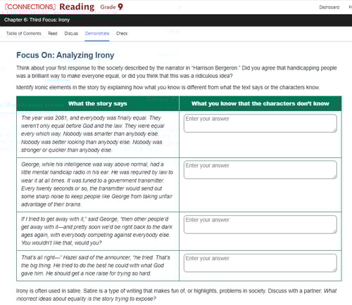 Connections: Reading Analyzing Irony image