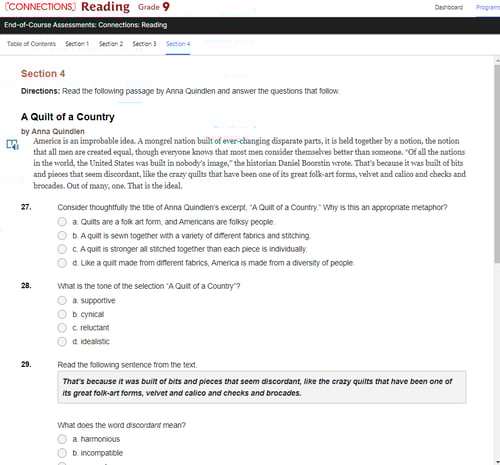 Connections: Reading middle and end-of-course image