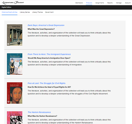 Literature and Thought Historical Events image