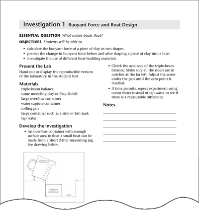 Marine Science teacher edition sample page