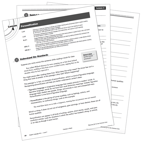 Measuring Up to the Common Core for English Language Arts sample pages from Measuring up Common Core for ELA sample pages