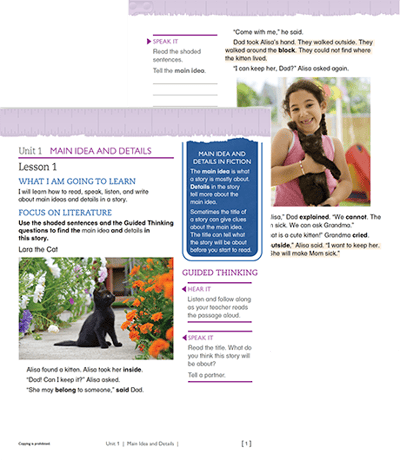 Measuring Up for English Language Learners English Language Arts Student Edition pages image