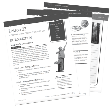 Measuring Up to the State Standards English Language Arts student edition pages