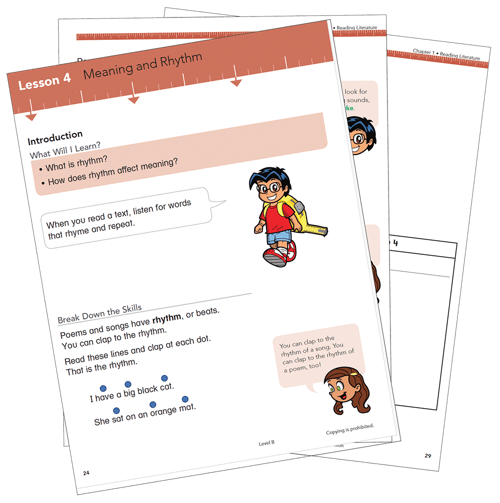 Measuring Up Foundations Reading Comprehension student edition pages