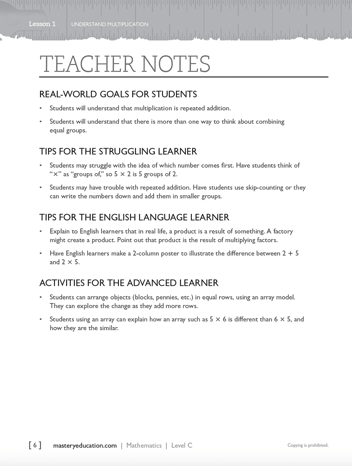 Measuring Up to the Mathematics Standards, Annotated Teacher Edition page