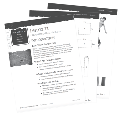 Measuring Up to the State Standards Mathematics Student Edition pages
