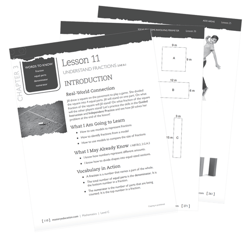 Measuring Up to Georgia's K–12 Standards for Mathematics student edition pages