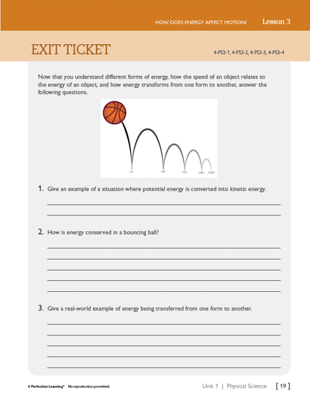 NY Science Exit Ticket