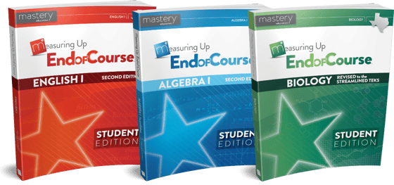 Measuring Up End of Course English, Algebra 1, and Biology covers