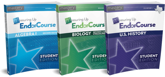 Measuring Up End of Course Algebra 1, Biology, and U.S. History covers