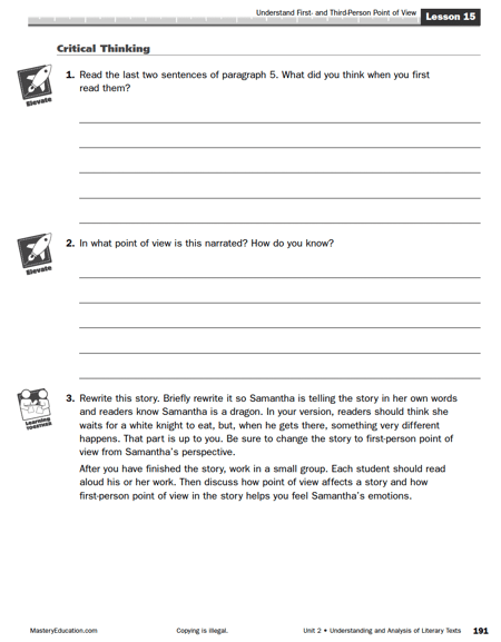 TEKS Reading Critical Thinking 1