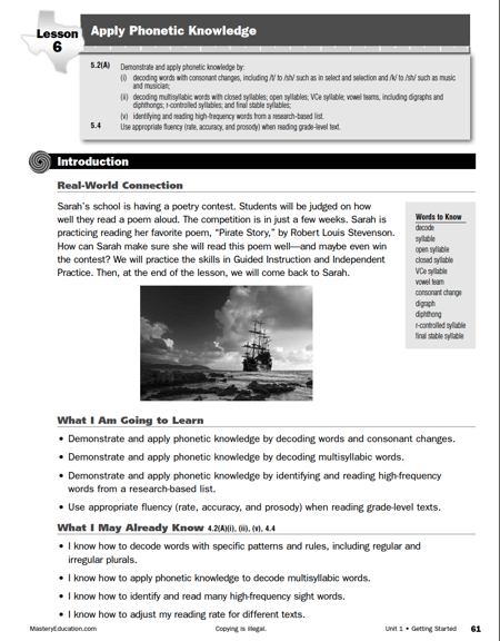 TEKS Reading Intro
