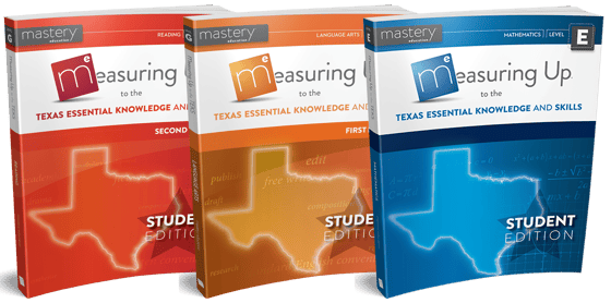 Measuring Up to the Texas Essential Knowledge and Skills for Reading, Language Arts, and Mathematics covers