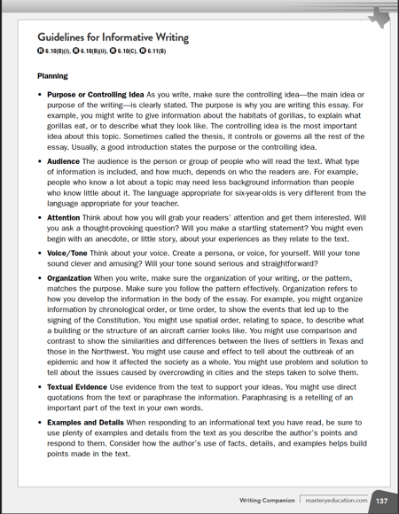 TX Express RLA Writing Comp