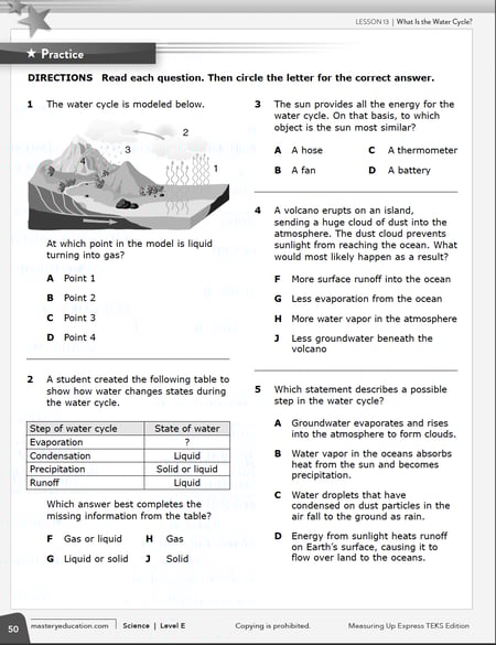 TX Express Science Practice
