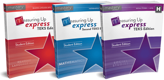 Measuring Up Express Reading Language Arts, Mathematics, and Social Studies covers