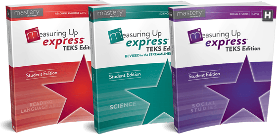 Measuring Up Express Reading Language Arts, Science, and Social Studies covers