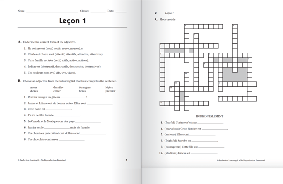 French Is Fun Companion Workbook sample pages