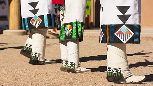 Indigenous Americans in traditional dress