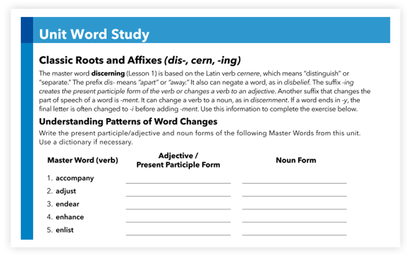 Vocabu-Lit unit word study image