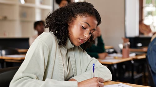 high school student writing essay