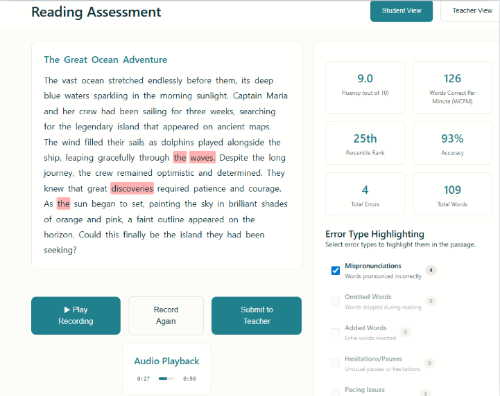 Fluency Lab Scored Image