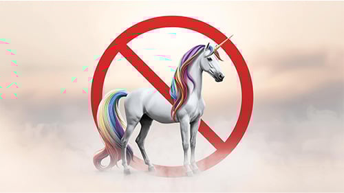 Unicorn with no sign over it