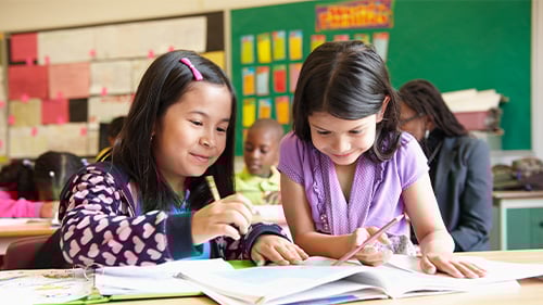 elementary students reading