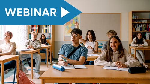 Students sitting in history classroom