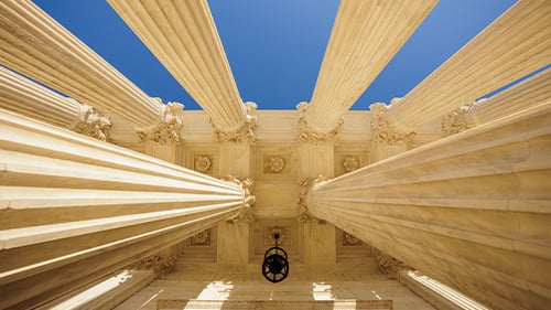 columns on the judiciary building in Washington D.C. 
