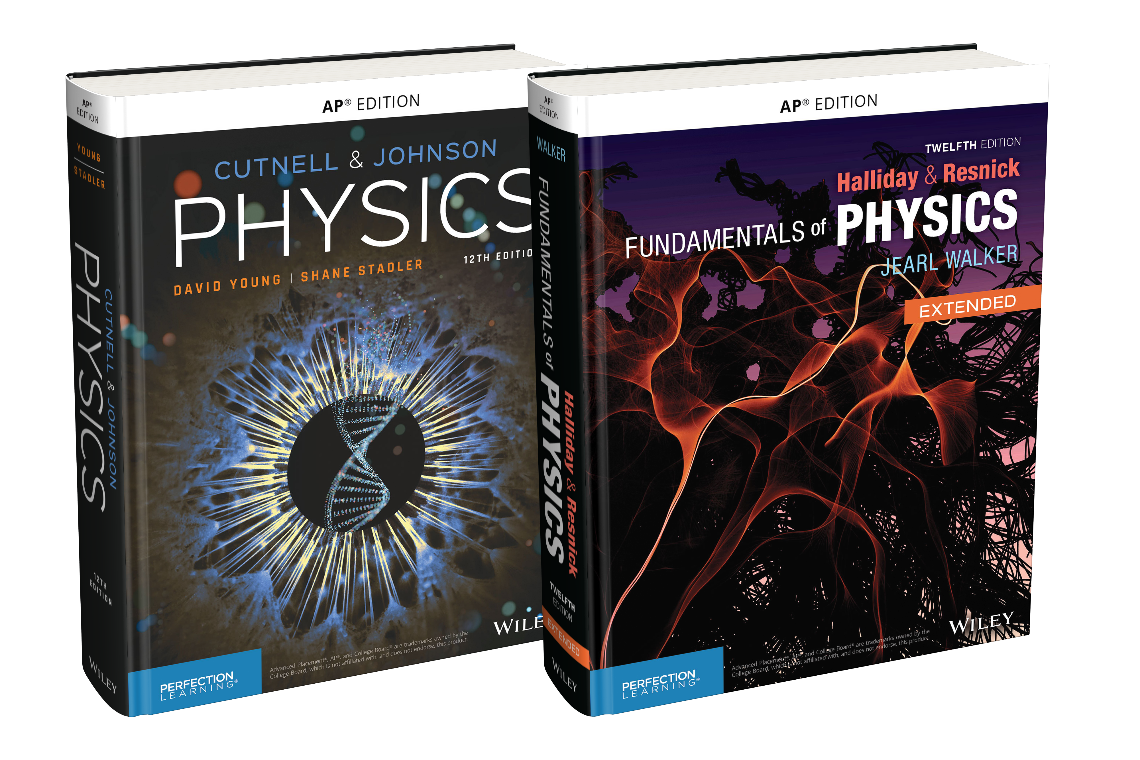 Wiley Physics and Fundamental of Physics covers