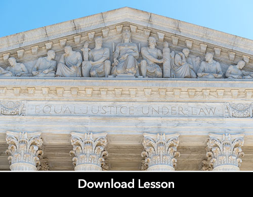 Text: Download Lesson. Image: US Supreme Court